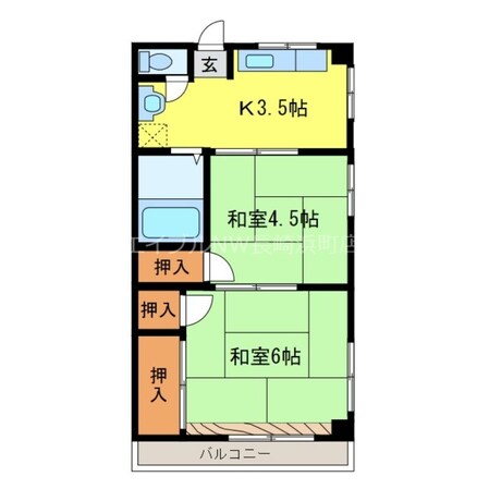 高田駅 徒歩42分 3階の物件間取画像